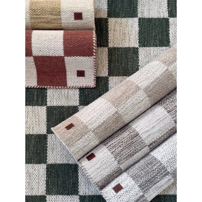 Ullmatta Chessie Kvadrat - 200x200 cm, Terracotta - Textil & mattor - Mattor - Modern matta - Ullmatta