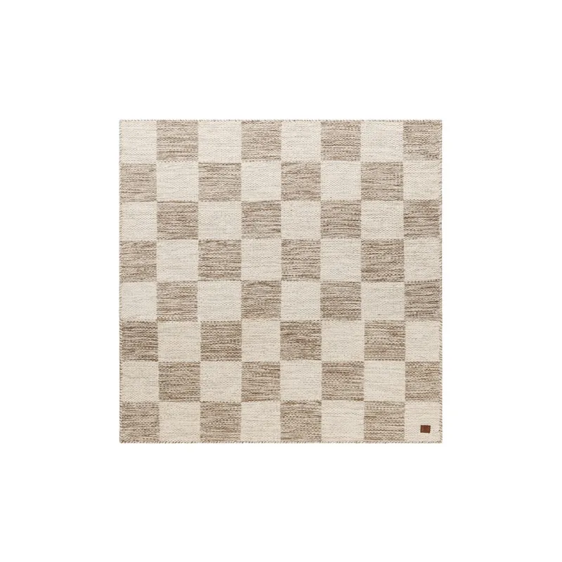 Ullmatta Chessie Kvadrat - 250x250 cm, Mörklinne - Textil & mattor - Mattor - Modern matta - Ullmatta