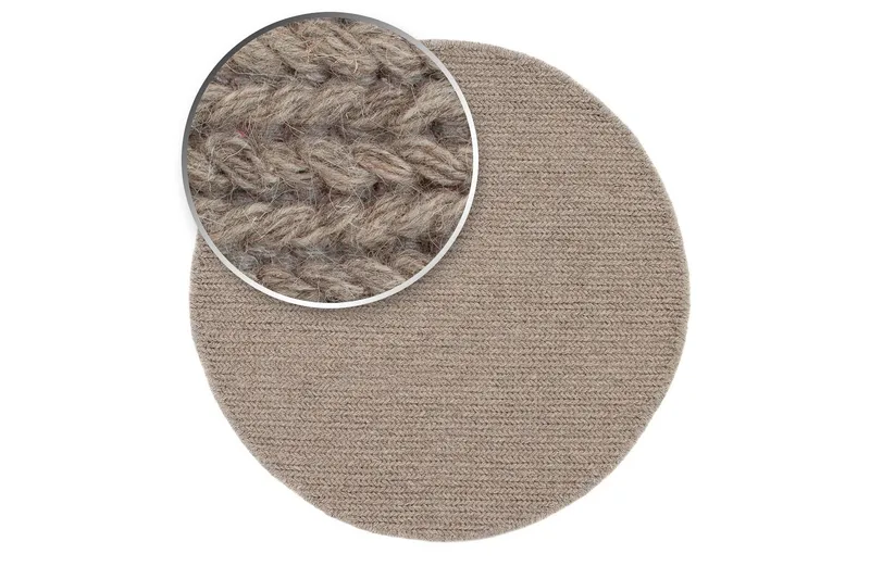 Dalarö Ullmatta 200 cm Rund - Linne - Textil & mattor - Mattor - Modern matta - Ullmatta