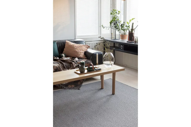 Elsa Matta 80x200 cm Grå - Vm Carpet - Textil & mattor - Mattor - Modern matta - Ullmatta