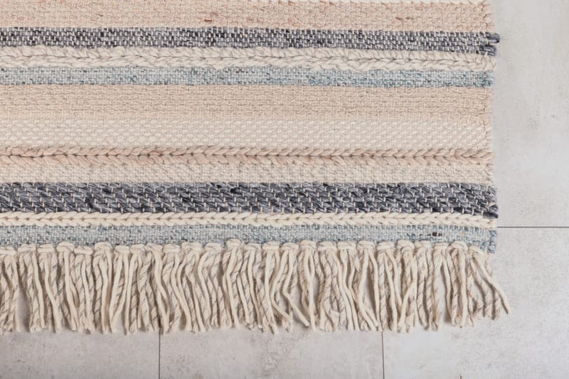 Gudha Ullmatta 170x240 cm - Beige/Blå - Textil & mattor - Mattor - Modern matta - Ullmatta