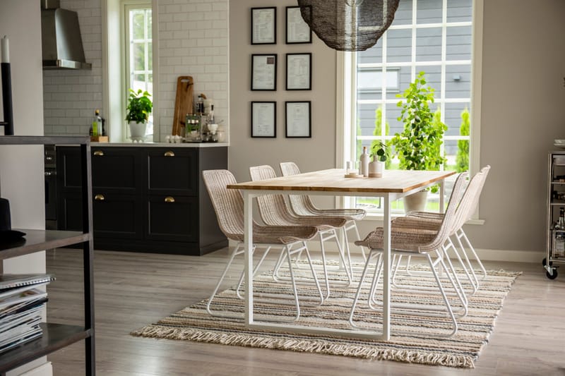 Gudha Ullmatta 170x240 cm - Beige/Blå - Textil & mattor - Mattor - Modern matta - Ullmatta