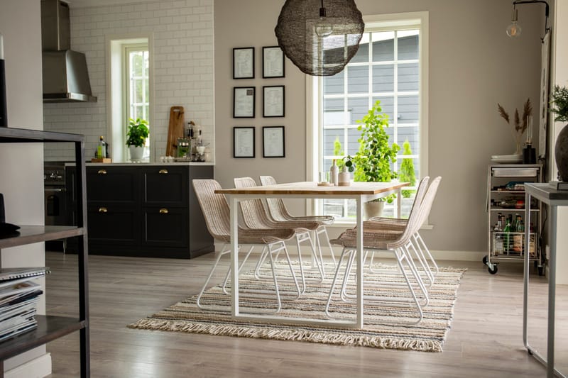 Gudha Ullmatta 170x240 cm - Beige/Blå - Textil & mattor - Mattor - Modern matta - Ullmatta