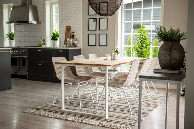 Gudha Ullmatta 170x240 cm - Beige/Blå - Textil & mattor - Mattor - Modern matta - Ullmatta