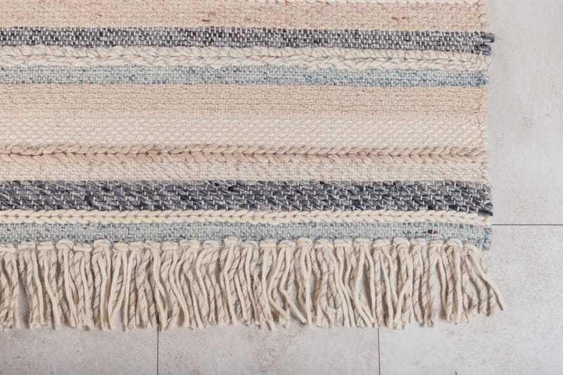 Gudha Ullmatta 170x240 cm - Beige/Blå - Textil & mattor - Mattor - Modern matta - Ullmatta