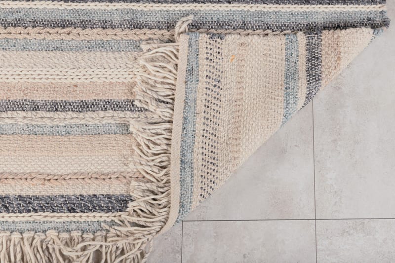 Gudha Ullmatta 170x240 cm - Beige/Blå - Textil & mattor - Mattor - Modern matta - Ullmatta
