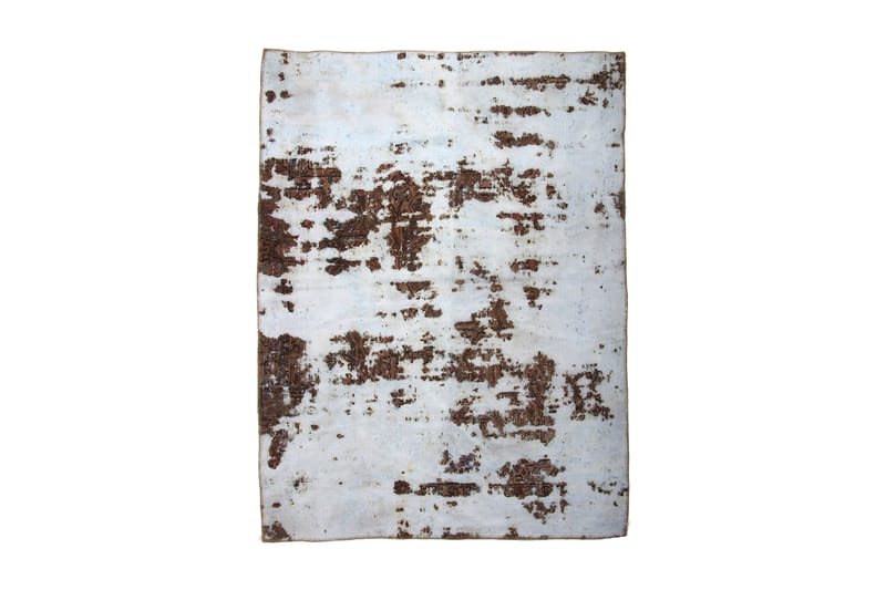 Handknuten Vintage Matta Ull Blå/Brun 140x195cm - Ullmatta - Handvävda mattor