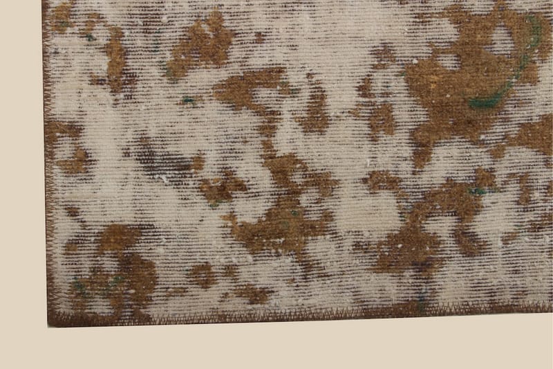 Handknuten Vintage Matta Ull Brun/Creme 104x157cm - Ullmatta - Handvävda mattor