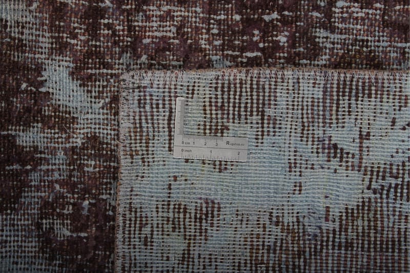Handknuten Vintage Matta Ull Mörkblå/Grå 107x194cm - Ullmatta - Handvävda mattor