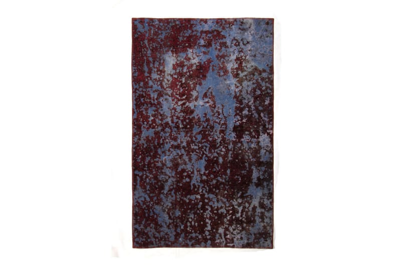 Handknuten Vintage Matta Ull Mörkblå/Röd 128x194cm - Ullmatta - Handvävda mattor