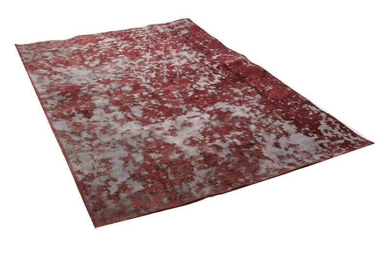 Handknuten Vintage Matta Ull Röd 130x206cm - Ullmatta - Handvävda mattor