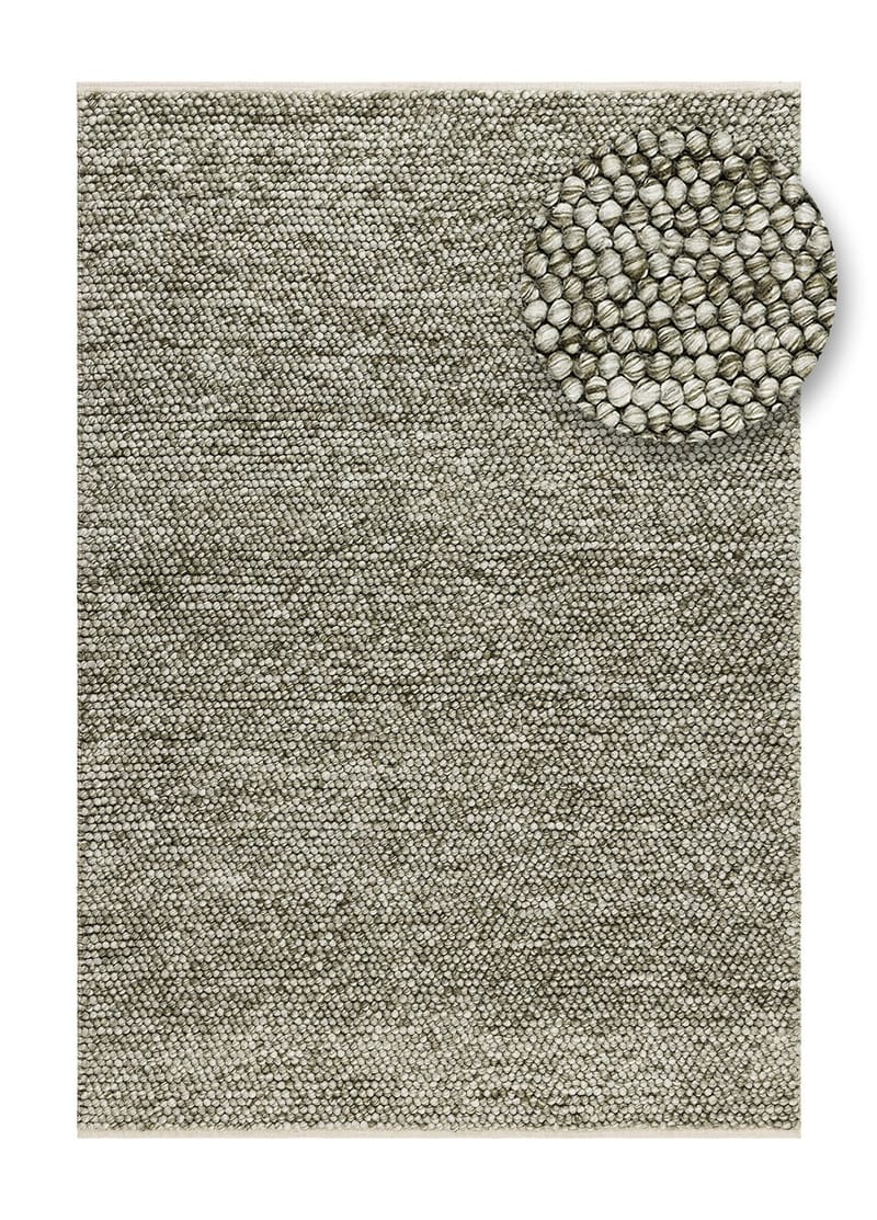 Handvävd Matta Bubble 140x200 cm - Olivgrön - Textil & mattor - Mattor - Modern matta - Ullmatta
