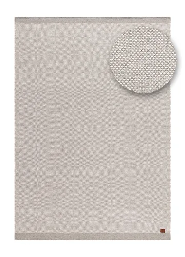 Handvävd Matta Sandhamn 140x200 cm - silver - Textil & mattor - Mattor - Modern matta - Ullmatta