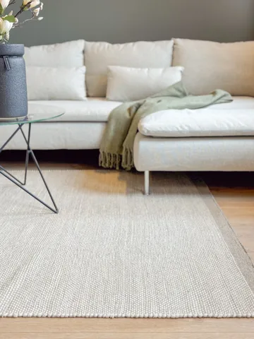 Handvävd Matta Sandhamn 140x200 cm - silver - Textil & mattor - Mattor - Modern matta - Ullmatta
