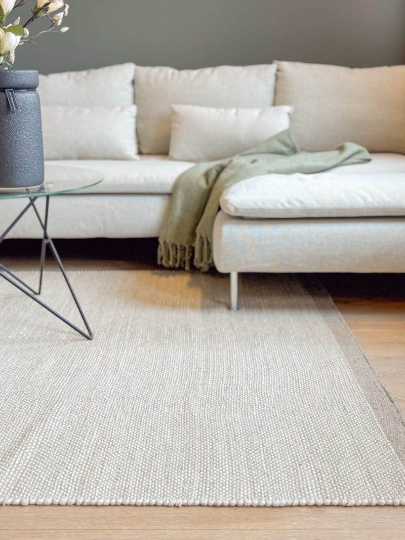 Handvävd Matta Sandhamn 140x200 cm - silver - Textil & mattor - Mattor - Modern matta - Ullmatta