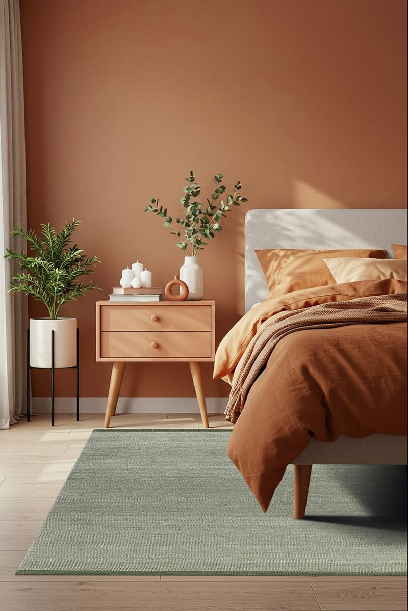 Handvävd Matta Sandhamn 140x200 cm - Smaragdgrön - Textil & mattor - Mattor - Modern matta - Ullmatta