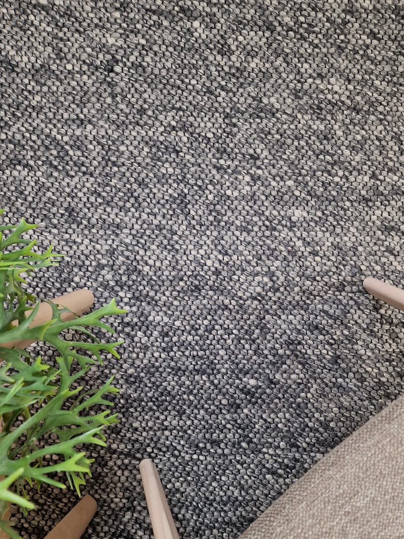 Skagen Ullmatta 160 cm Rund - Grafitmelange - Textil & mattor - Mattor - Modern matta - Ullmatta