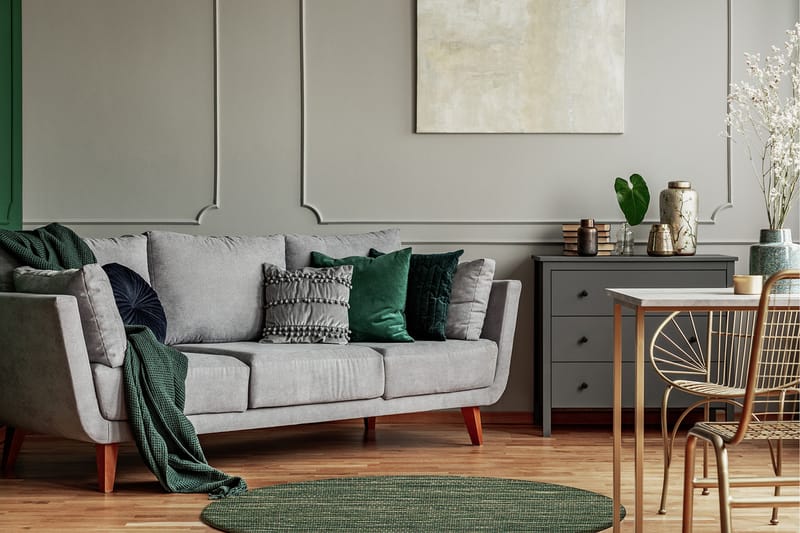 Skagen Ullmatta 240 cm Rund - Grönmelange - Textil & mattor - Mattor - Modern matta - Ullmatta