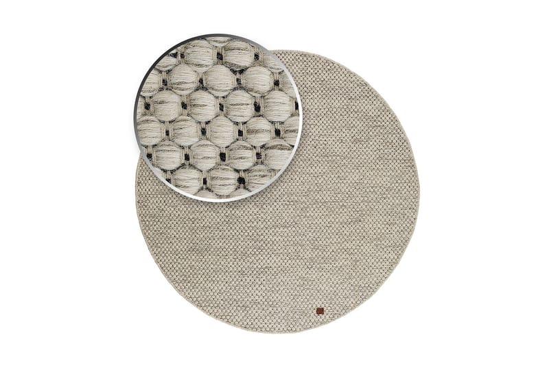 Torekov Ullmatta Rund 200 cm - Vit - Textil & mattor - Mattor - Modern matta - Ullmatta