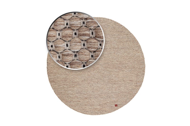 Torekov Ullmatta Rund 240 cm - Linne - Textil & mattor - Mattor - Modern matta - Ullmatta