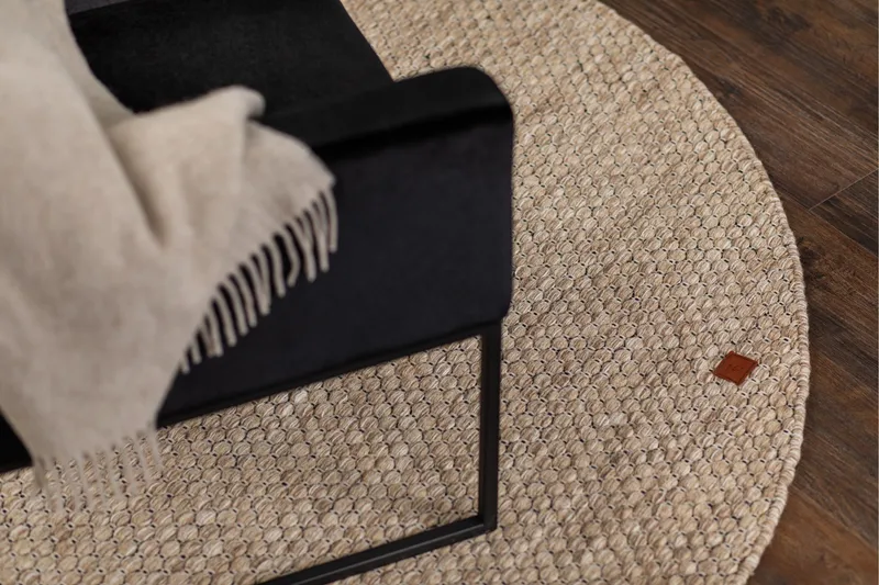 Torekov Ullmatta Rund 240 cm - Linne - Textil & mattor - Mattor - Modern matta - Ullmatta