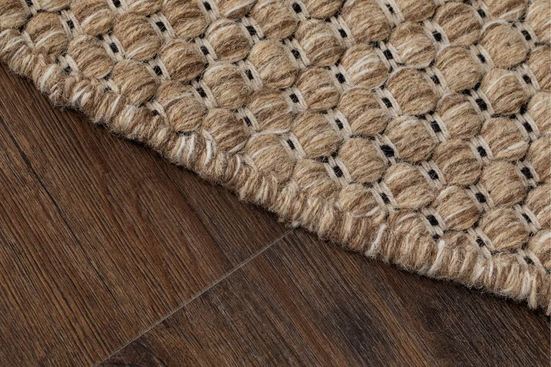 Torekov Ullmatta Rund 240 cm - Linne - Textil & mattor - Mattor - Modern matta - Ullmatta