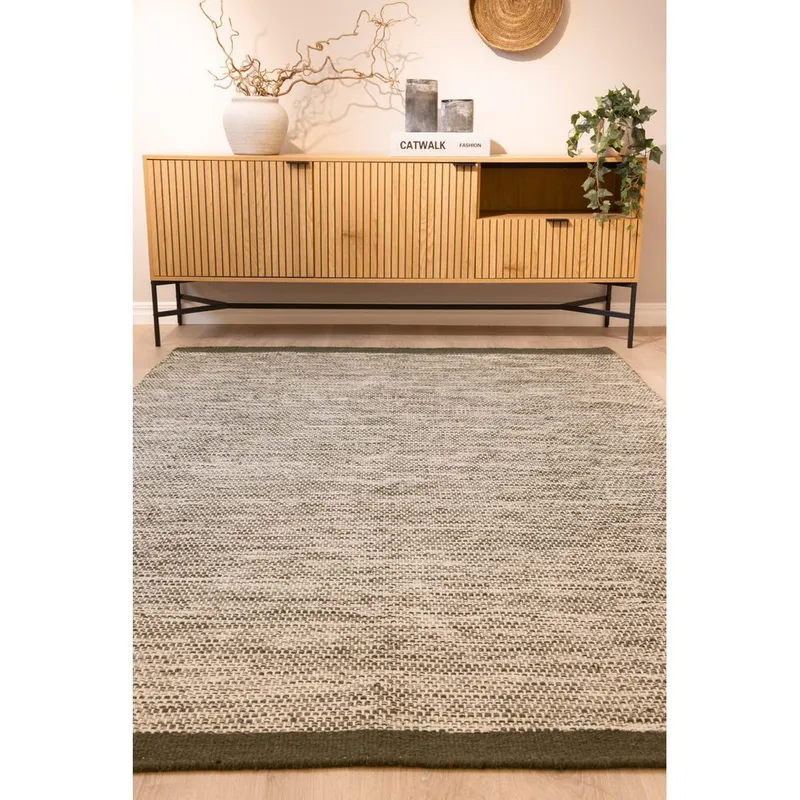 Ullmatta Torsby - 200x300 cm, Olivgrön - Textil & mattor - Mattor - Modern matta - Ullmatta