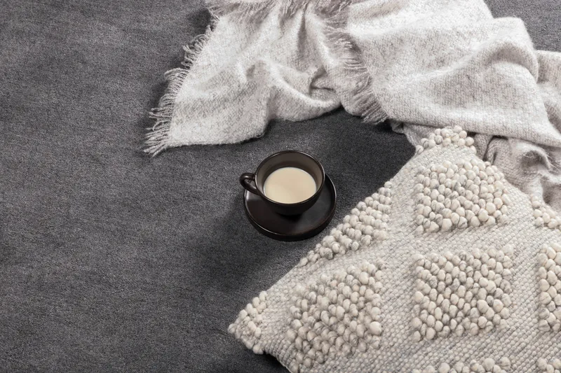 Ulla Matta Rund 200 cm - Mörkgrå - Textil & mattor - Mattor - Modern matta - Ullmatta