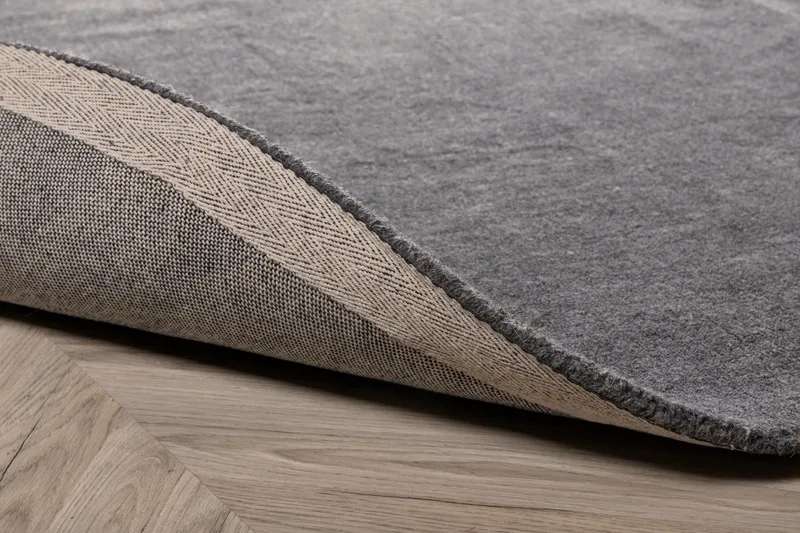 Ulla Matta Rund 200 cm - Mörkgrå - Textil & mattor - Mattor - Modern matta - Ullmatta