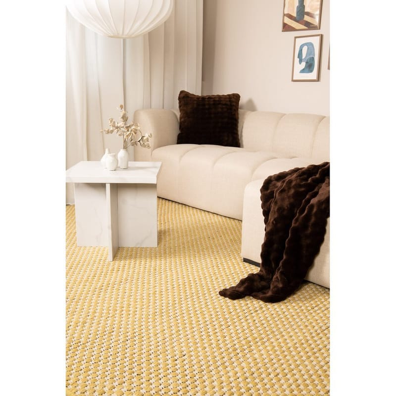 Ullmatta Vasa - 140x200 cm, Gul - Textil & mattor - Mattor - Modern matta - Ullmatta