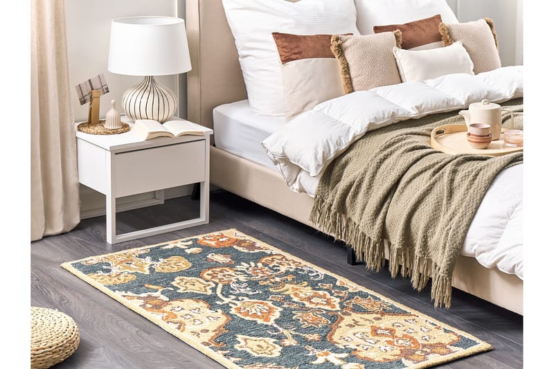 Umurlu Ryamatta 80x150 cm Kvadratisk - Grå - Textil & mattor - Mattor - Modern matta - Ullmatta