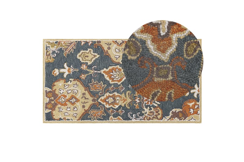Umurlu Ryamatta 80x150 cm Kvadratisk - Grå - Textil & mattor - Mattor - Modern matta - Ullmatta