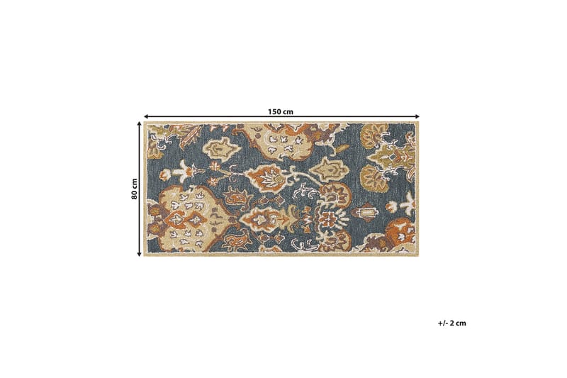 Umurlu Ryamatta 80x150 cm Kvadratisk - Grå - Textil & mattor - Mattor - Modern matta - Ullmatta