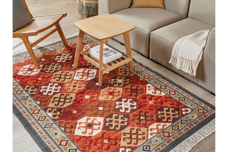 Urtsadzor Ullmatta 140x200 cm - Röd - Textil & mattor - Mattor - Modern matta - Ullmatta
