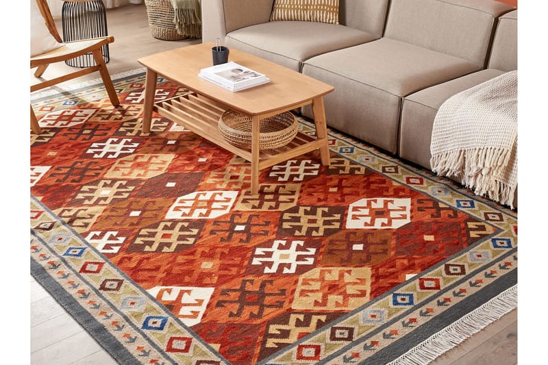 Urtsadzor Ullmatta 200x300 cm - Röd - Textil & mattor - Mattor - Modern matta - Ullmatta