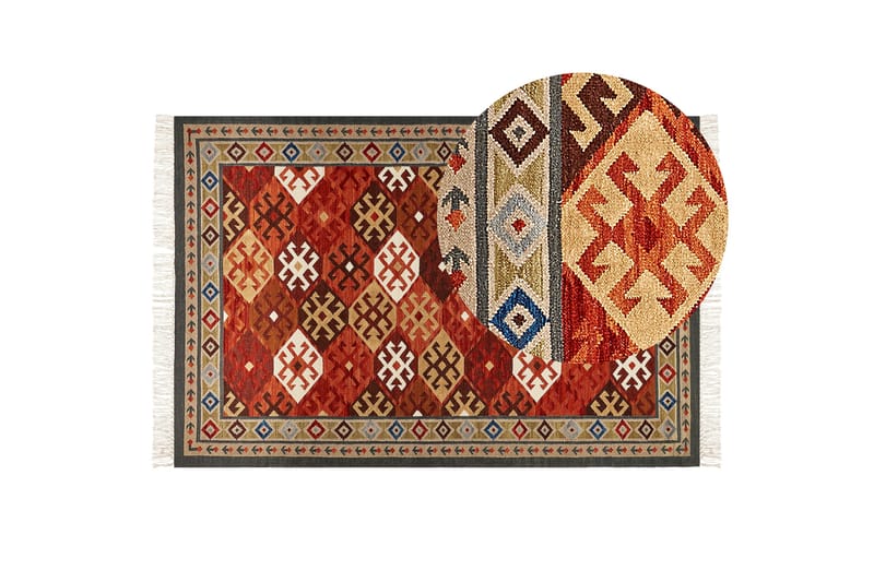 Urtsadzor Ullmatta 200x300 cm - Röd - Textil & mattor - Mattor - Modern matta - Ullmatta