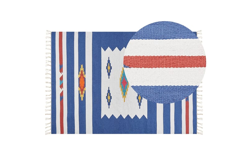 Varser Bomullsmatta 140x200 cm - Blå - Textil & mattor - Mattor - Modern matta - Bomullsmatta