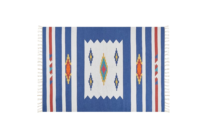 Varser Bomullsmatta 140x200 cm - Blå - Textil & mattor - Mattor - Modern matta - Bomullsmatta