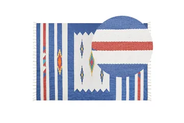 Varser Bomullsmatta 200x300 cm - Blå - Textil & mattor - Mattor - Modern matta - Bomullsmatta