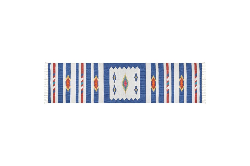 Varser Bomullsmatta 80x300 cm - Blå - Textil & mattor - Mattor - Modern matta - Bomullsmatta