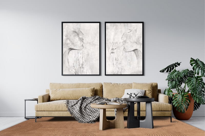 Amore Art Viskosmatta Rektangulär 160x230 cm - Terracotta - Viskosmatta & konstsilkesmatta