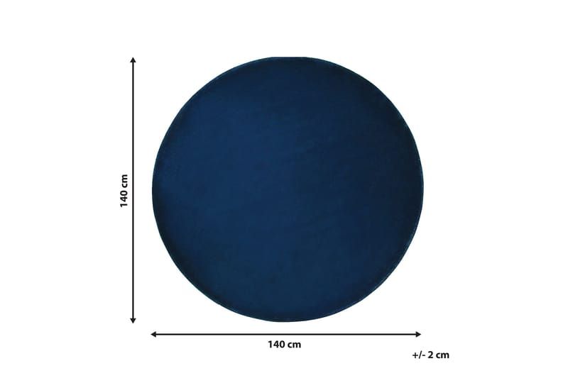 Brinckman Viskosmatta 140 cm Rund - Marinblå - Viskosmatta & konstsilkesmatta