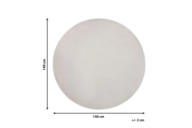 Brinckman Viskosmatta Rund 140 cm - Ljusgrå - Textil & mattor - Mattor - Modern matta - Viskosmatta & konstsilkesmatta