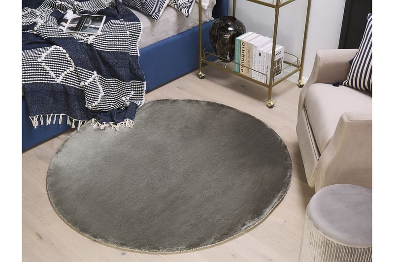 Brinckman Viskosmatta Rund 140 cm - Mörkgrå - Textil & mattor - Mattor - Modern matta - Viskosmatta & konstsilkesmatta