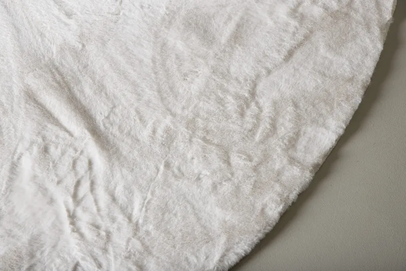 Nina Polyestermatta Rund 200 cm - Vit - Textil & mattor - Mattor - Modern matta - Viskosmatta & konstsilkesmatta