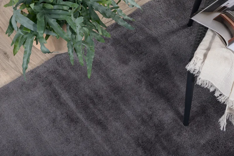 Undra Viskos-look Matta 200x300 - Mörkgrå - Textil & mattor - Mattor - Modern matta - Viskosmatta & konstsilkesmatta