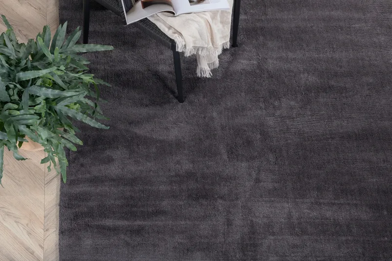 Undra Viskos-look Matta 200x300 - Mörkgrå - Textil & mattor - Mattor - Modern matta - Viskosmatta & konstsilkesmatta