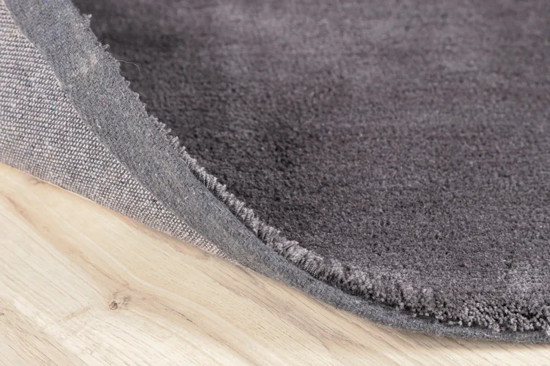 Undra Viskos-look Matta Rund 200 - Mörkgrå - Textil & mattor - Mattor - Modern matta - Viskosmatta & konstsilkesmatta