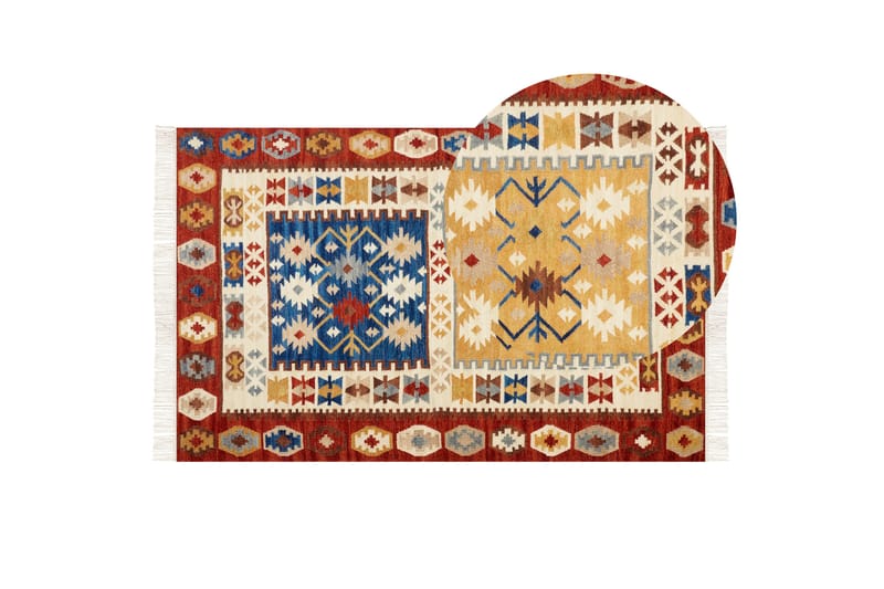 Voskehat Ullmatta 140x200 cm - Röd - Textil & mattor - Mattor - Modern matta - Gångmattor
