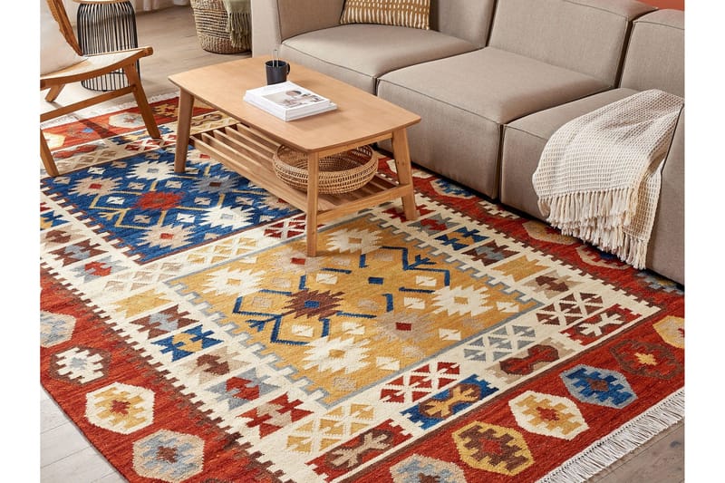 Voskehat Ullmatta 200x300 cm - Röd - Textil & mattor - Mattor - Modern matta - Ullmatta